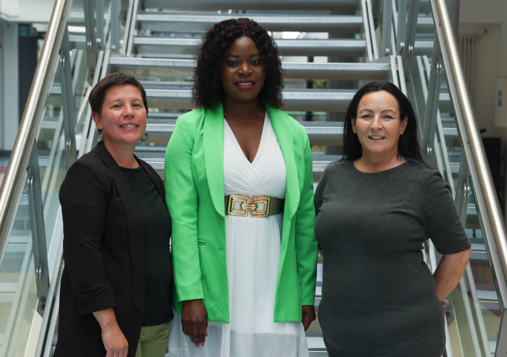 L to R: Dr Tanja Kovačič, Prisca Chipao and Anne Marie Stokes, EDI Race Equality Advisors. 
