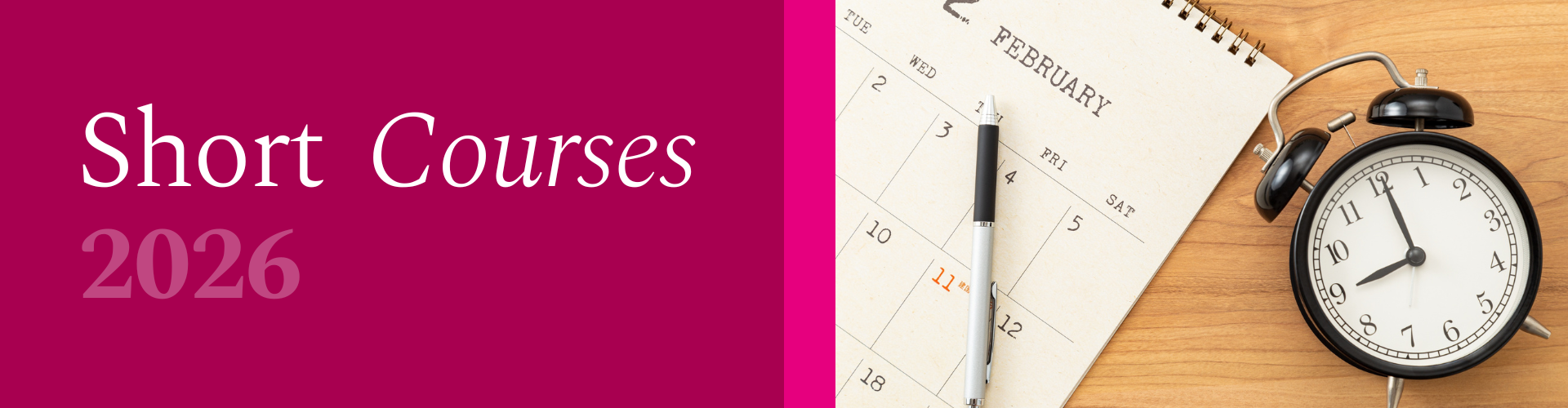 Short Courses 2026 Banner Image