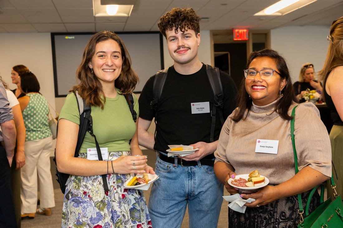 Anastasia Buchholz, Seán Walsh and Sreeja Varghese