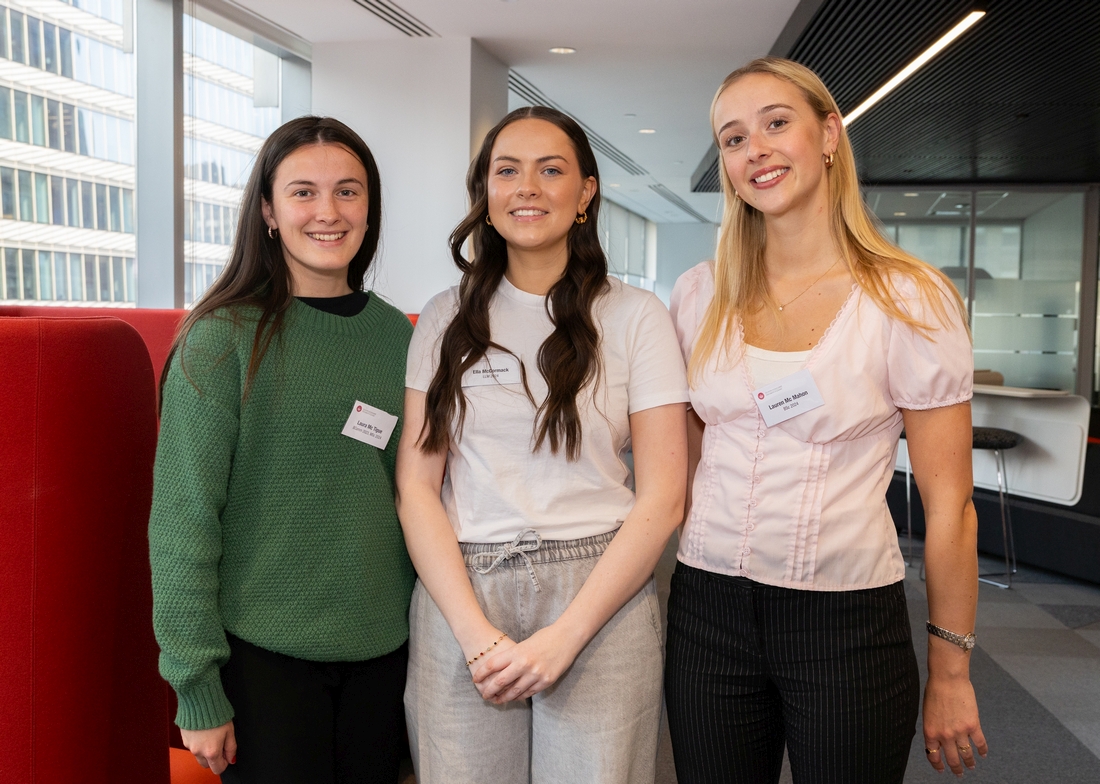 Laura McTigue, Ella McCormack and Lauren McMahon