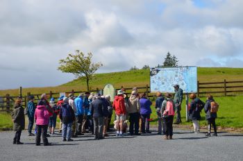 Tour of Rathcroghan as part of RSAI Explorers' Excursion Summer 2023 (5 July 2023) led by Joe Fenwick, Archaeology, University of Galway, and Dr Daniel Curley, Manager, Rathcroghan Visitor Centre.