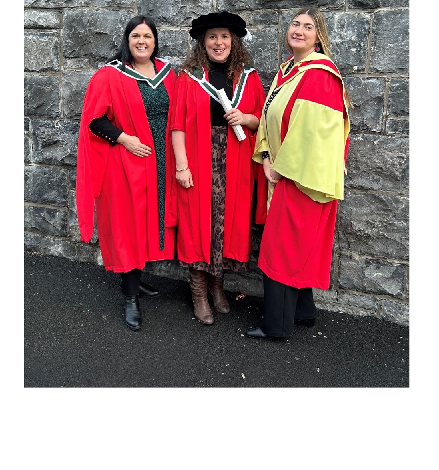 (right to left) Dr Kathy Reilly; Dr &Aacute;ine Bird; Professor Frances Fahy (absent from the picture Dr Br