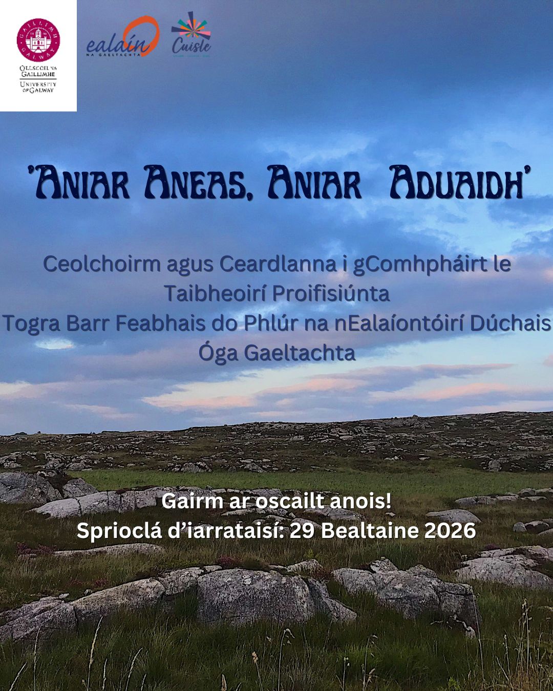 Taighde Dána 2026 Poster