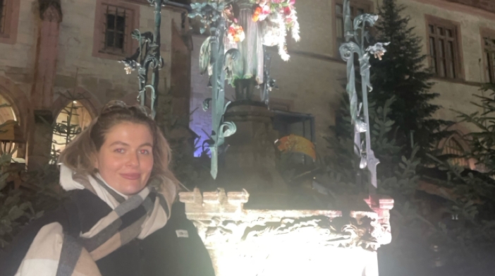  Ava Griffin pictured here in front of the famous G&auml;nseliesel fountain in G&ouml;ttingen