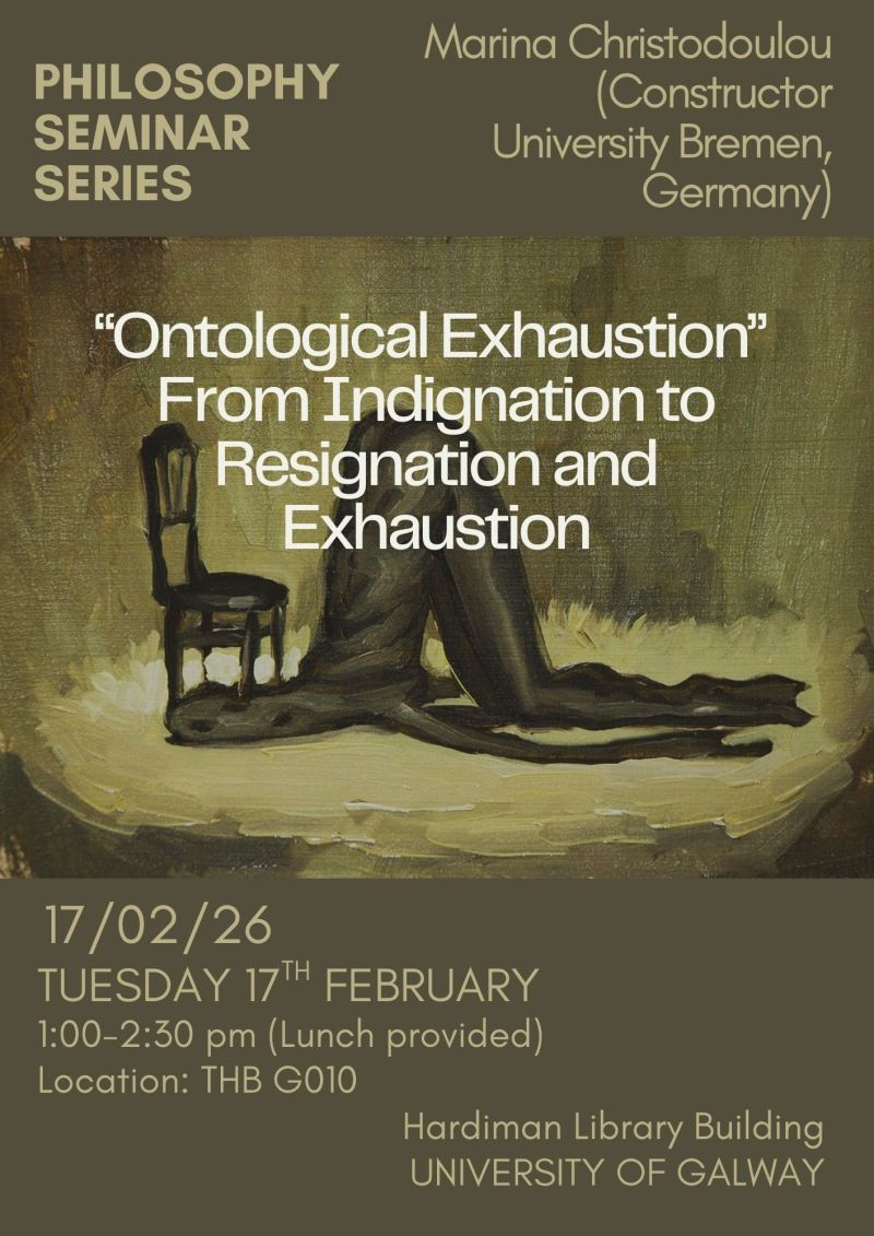 Promotional poster for guest lecture by Marina Christodoulou
