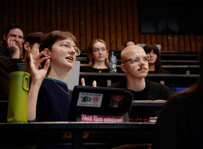 Philosophy students engaging in discussion
