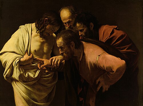 Caravaggio's painting of the Incredulity of Saint Thomas
