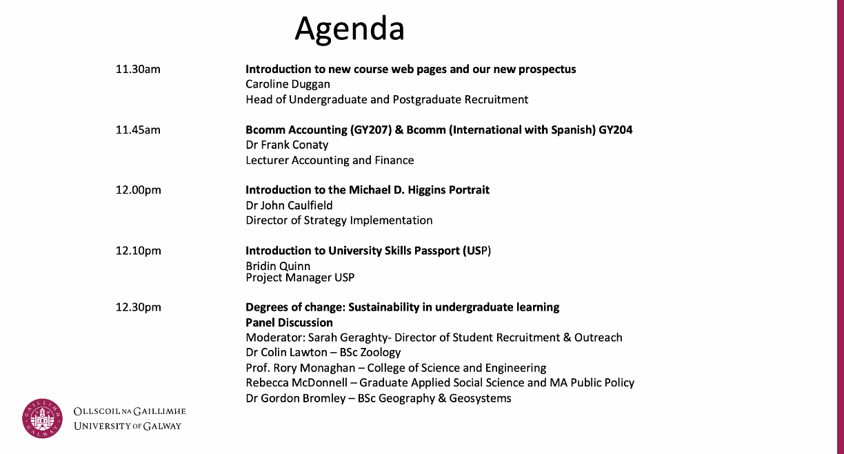 Guidance Counsellor Agenda