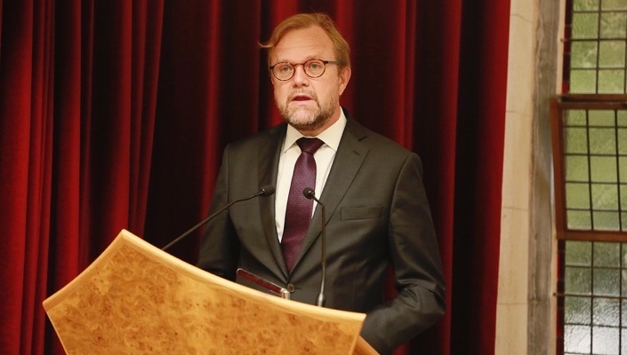 Bjørn Berge, Deputy Secretary General of the Council of Europe, speaking at the Conference