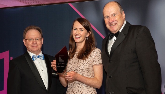 Photo of Dr Maeve O'Rourke at the Irish Law Awards