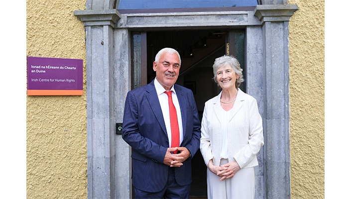 Shawan Jabarin and President Catherine Connolly