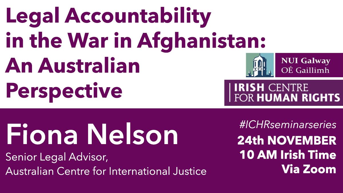 Seminar Legal Accountability in the War in Afghanistan: An Australian Perspective
