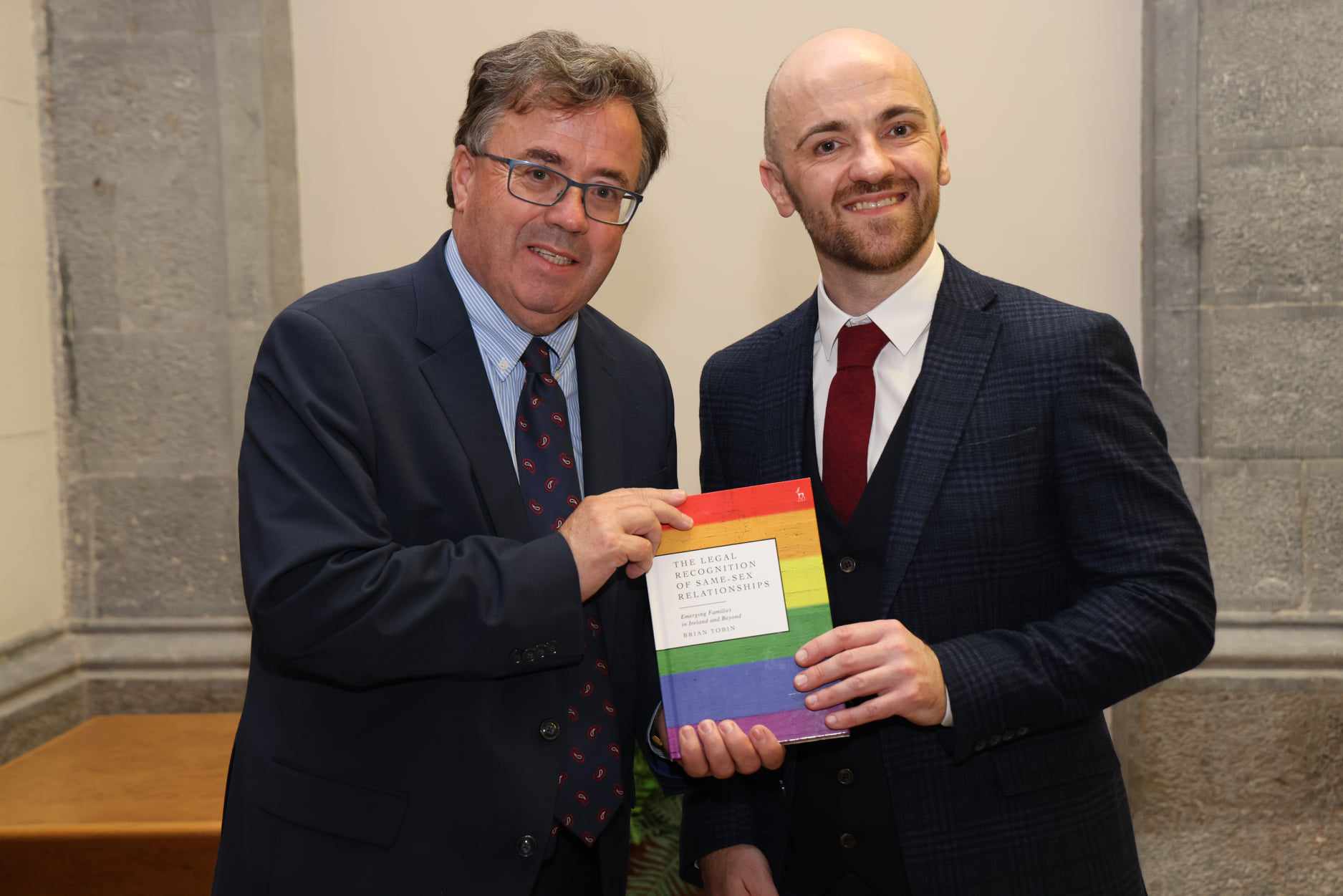 Mr Justice Gerard Hogan of the Irish Supreme Court pictured with Dr Brian Tobin