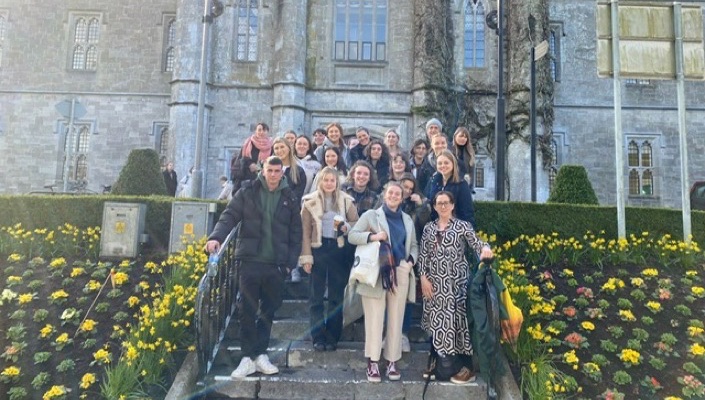 Students pictured outside Limerick Prison