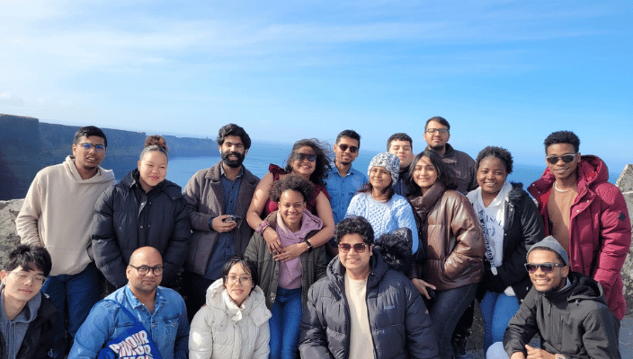 International students on excursion to west coast of Ireland 