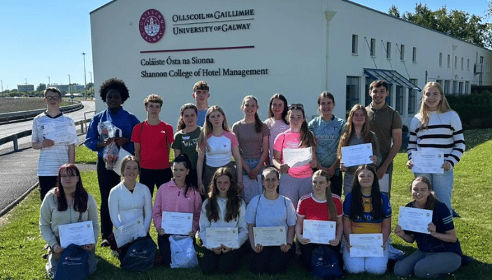 Students smiling with certs after skills course