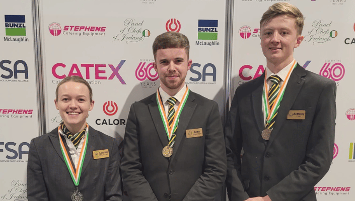 three winning students at CATEX