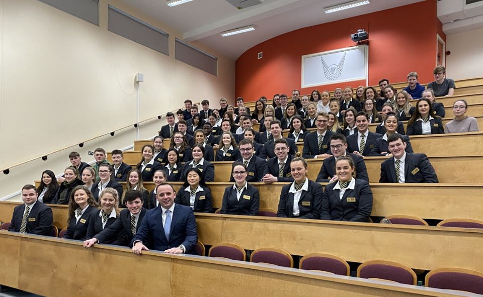 Class pictured with their patron mr. Aaaron Mansworth