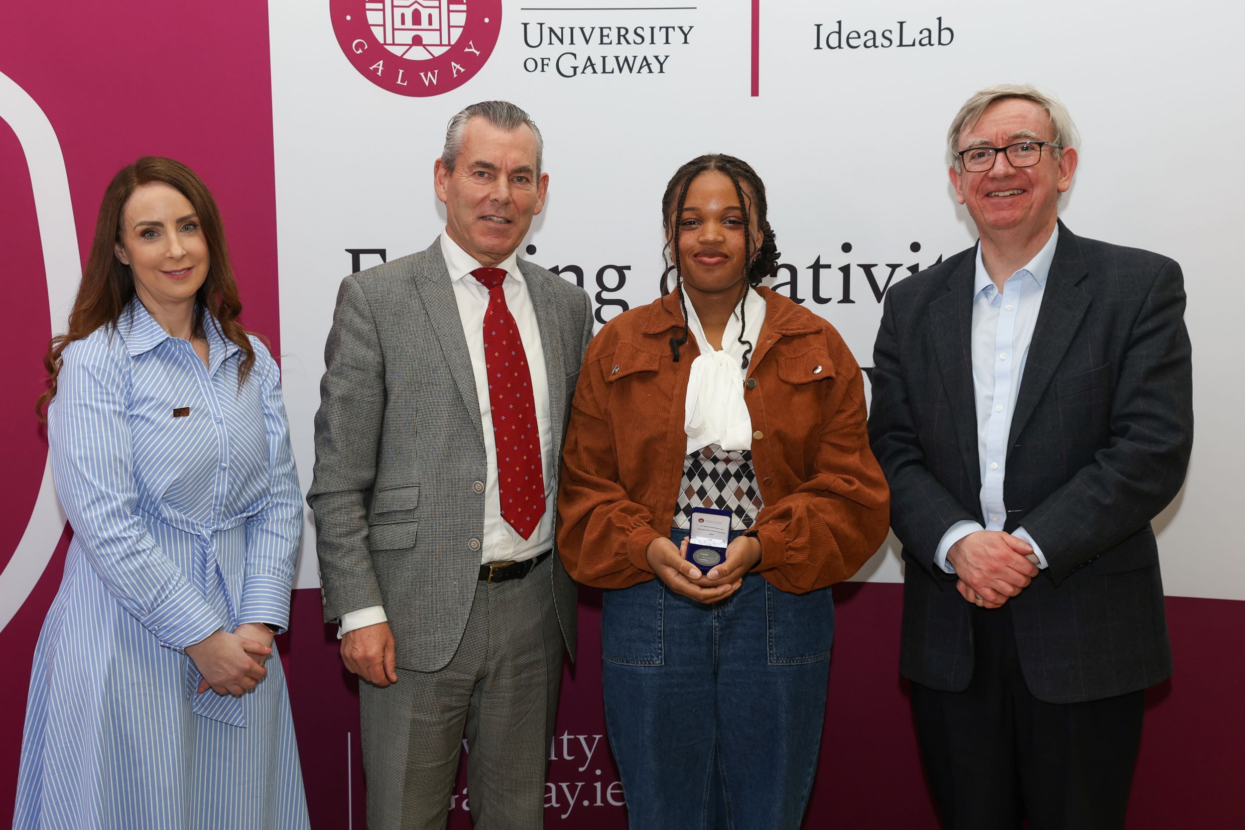 S&eacute;amus McDermott Entrepreneurial Scholarship for 2024 presented to Elizabeth Busari.