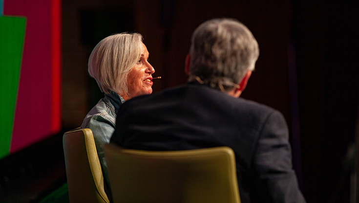 Pictured is Professor Marie Cassidy, former State Pathologist of Ireland, in conversation at 2019 do