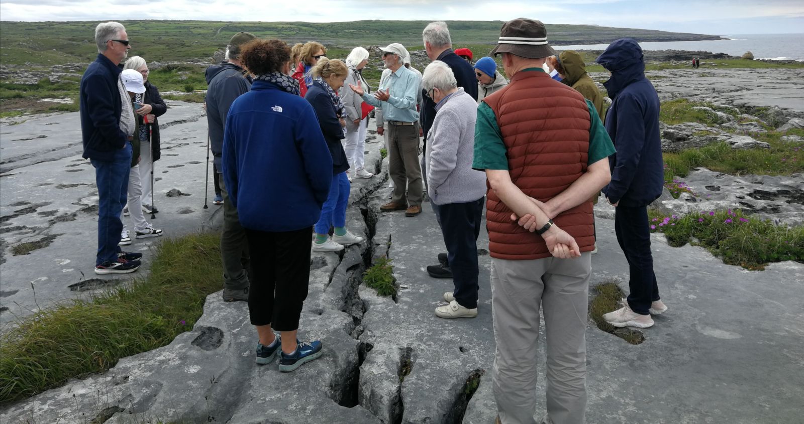 RSA Burren visit 2026 Gordon Darcy speaking to group